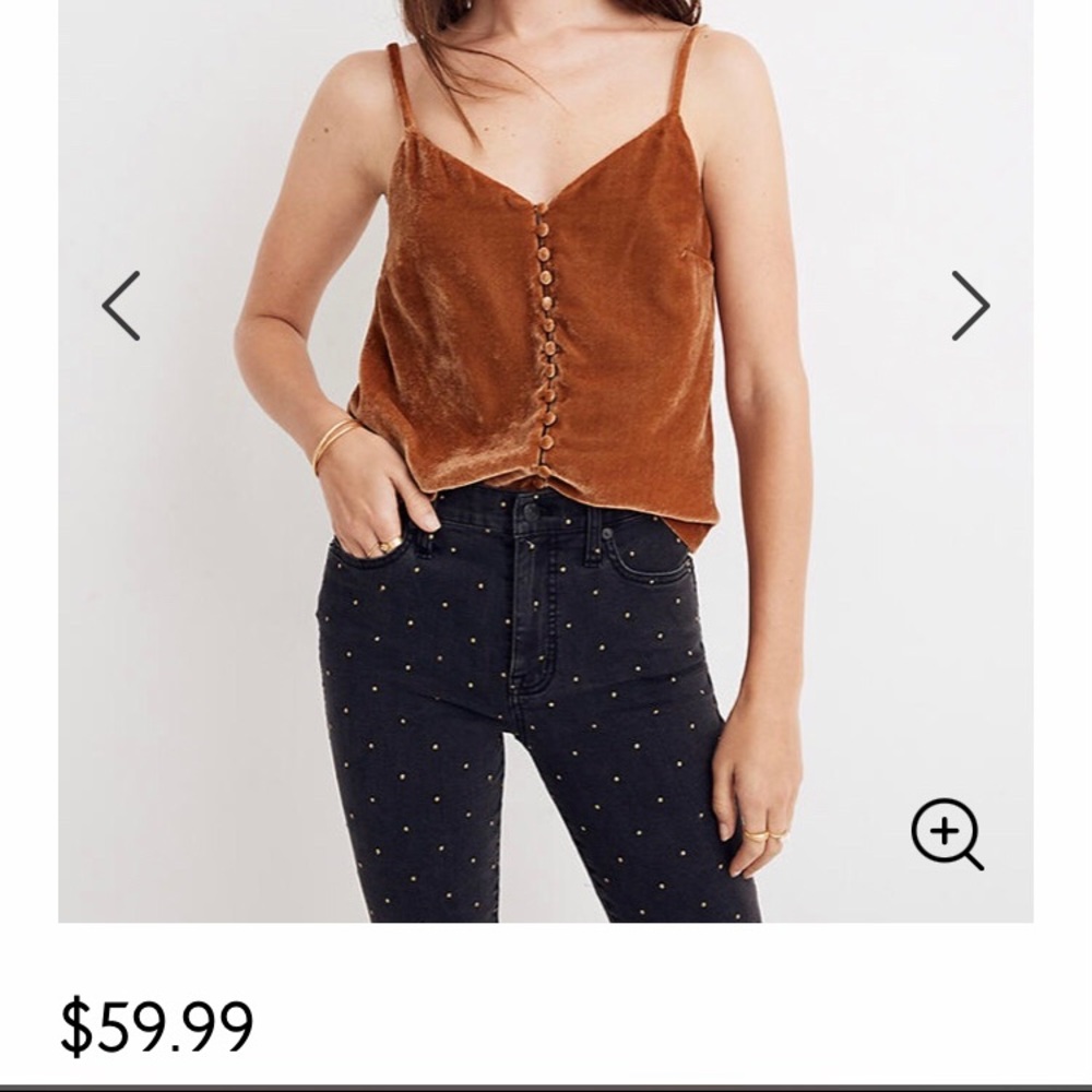 Madewell Velvet Cami Top